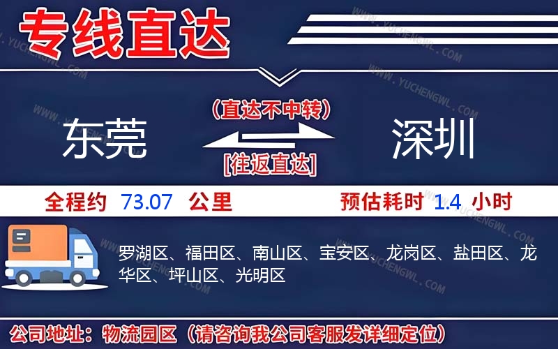 東莞到深圳物流公司