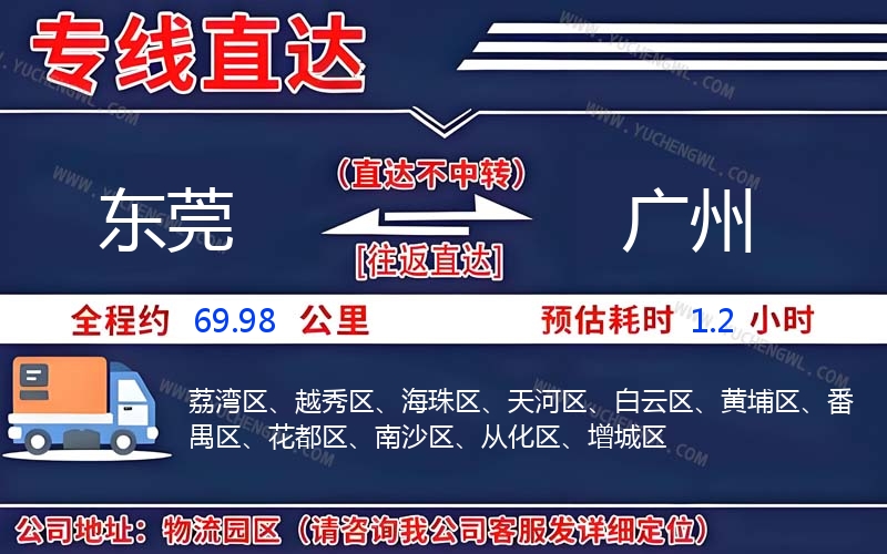 東莞到廣州物流公司
