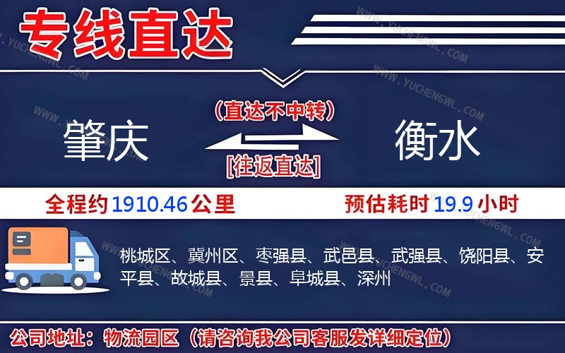 肇慶到衡水物流公司