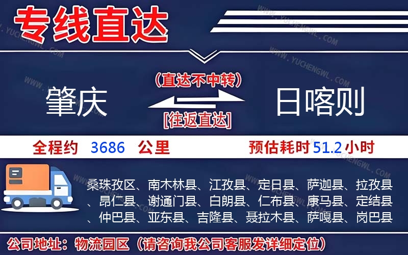 肇慶到日喀則物流公司