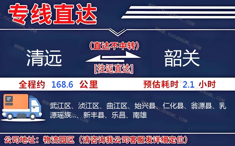 清遠到韶關物流公司