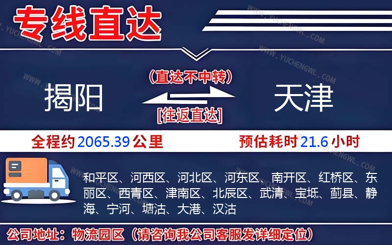揭陽到天津物流公司
