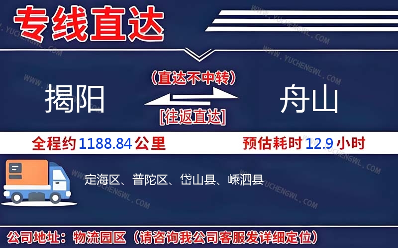 揭陽(yáng)到舟山物流公司