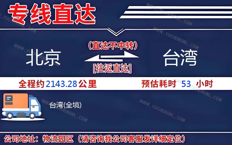 北京到臺(tái)灣物流公司