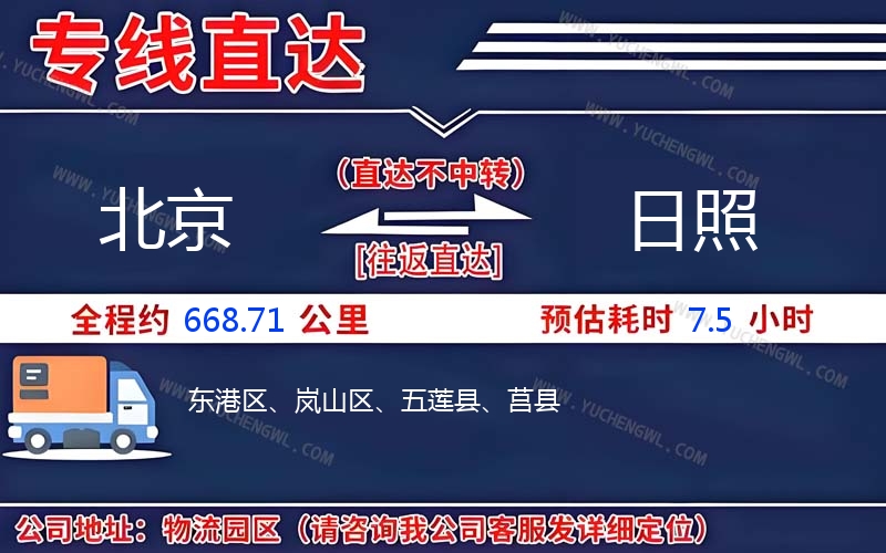 北京到日照物流公司