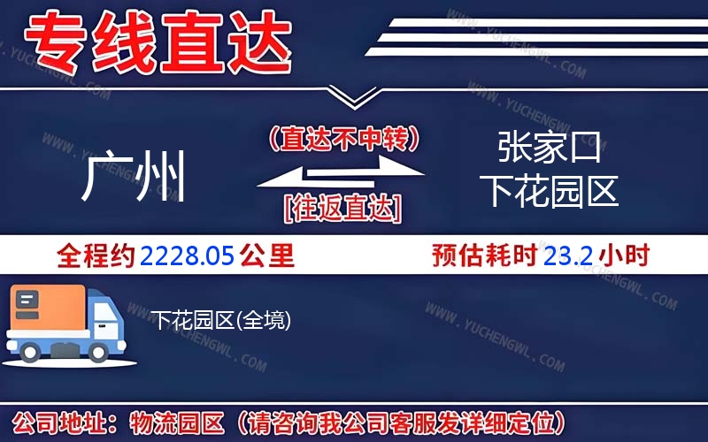 廣州到張家口下花園區(qū)物流公司