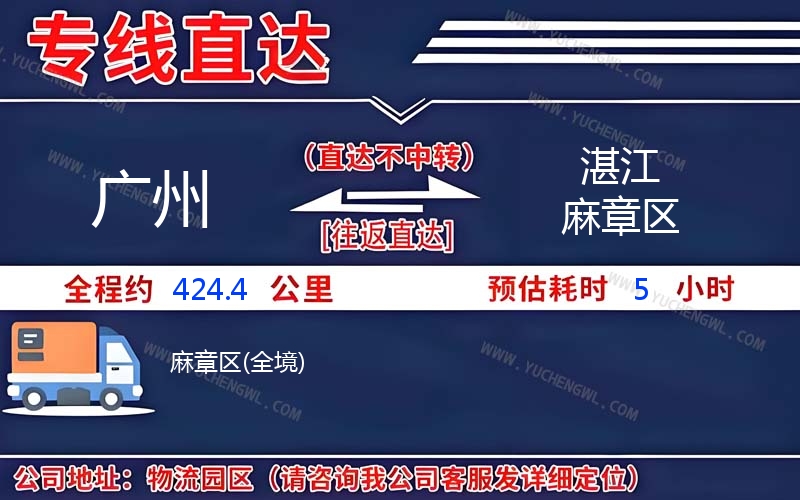 廣州到湛江麻章區(qū)物流公司