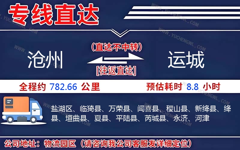 滄州到運(yùn)城物流公司