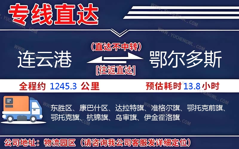 連云港到鄂爾多斯物流公司