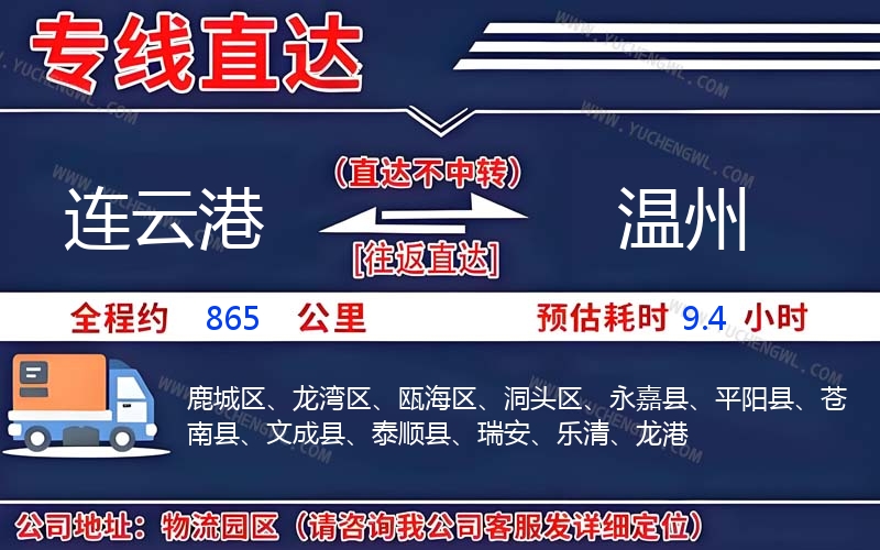 連云港到溫州物流公司