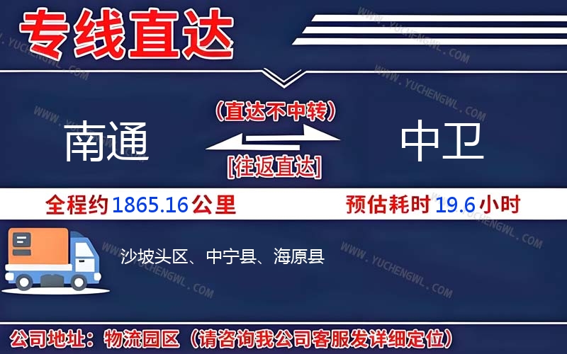 南通到中衛(wèi)物流公司