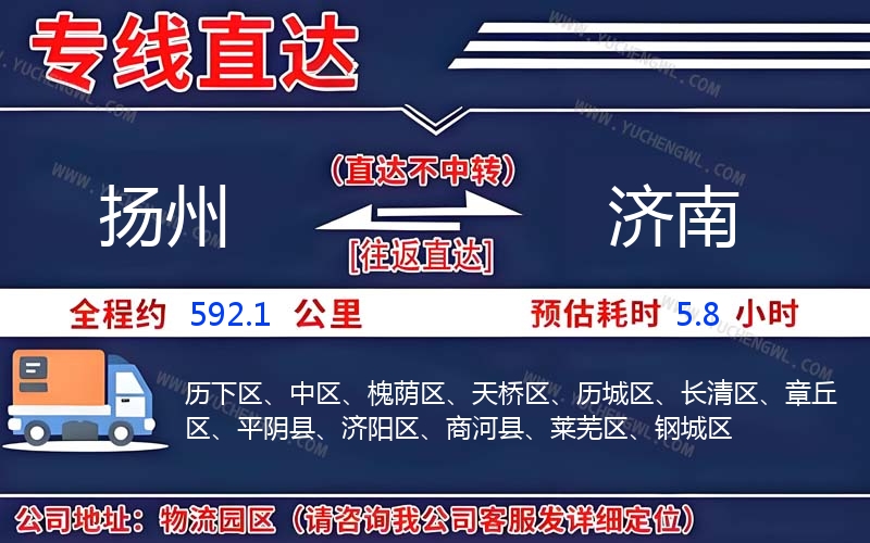 揚(yáng)州到濟(jì)南物流公司