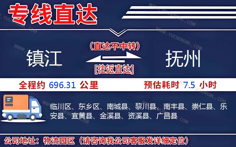 鎮(zhèn)江到撫州物流公司