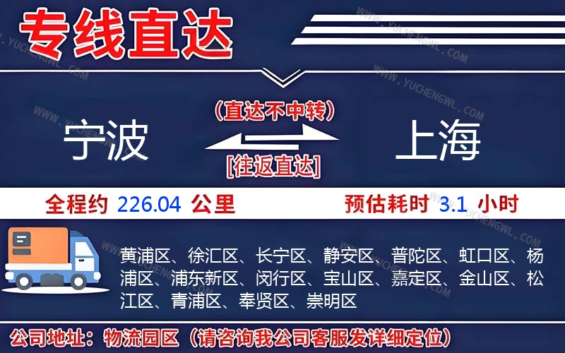 寧波到上海物流公司