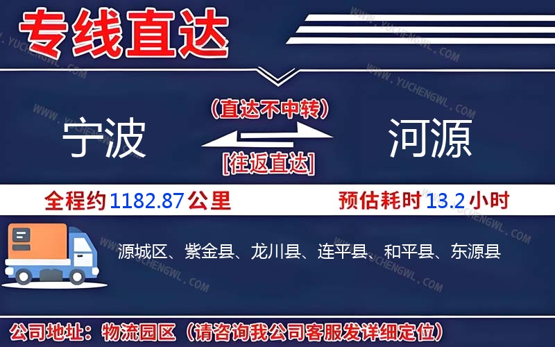 寧波到河源物流公司