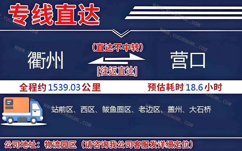 衢州到營(yíng)口物流公司